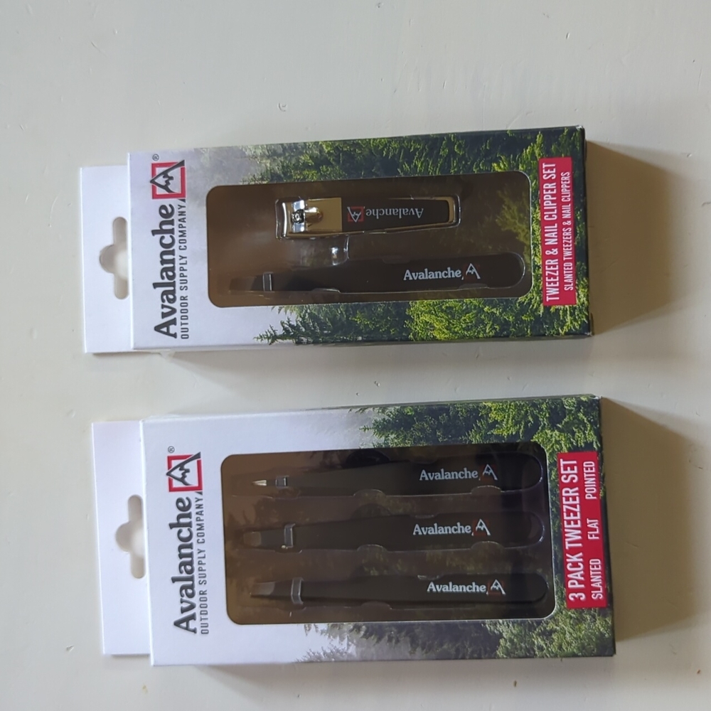 New Tweezer & Nail Clipper Set & 3 Pack Tweezer Set